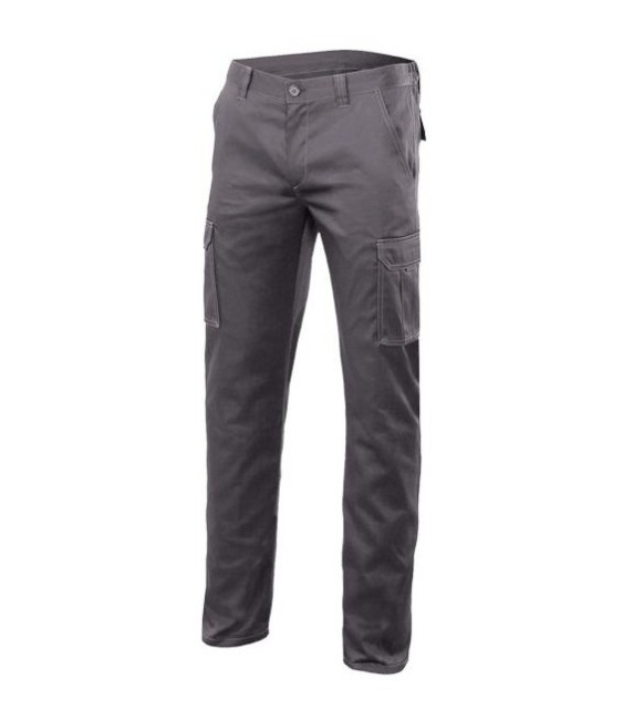PANTALON MULTIBOLSILLO STRETCH GRIS T-46
