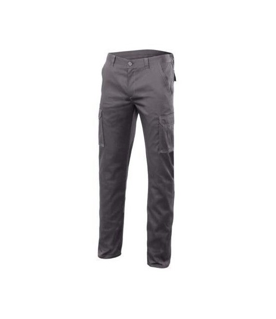 PANTALON MULTIBOLSILLO STRETCH GRIS T-48