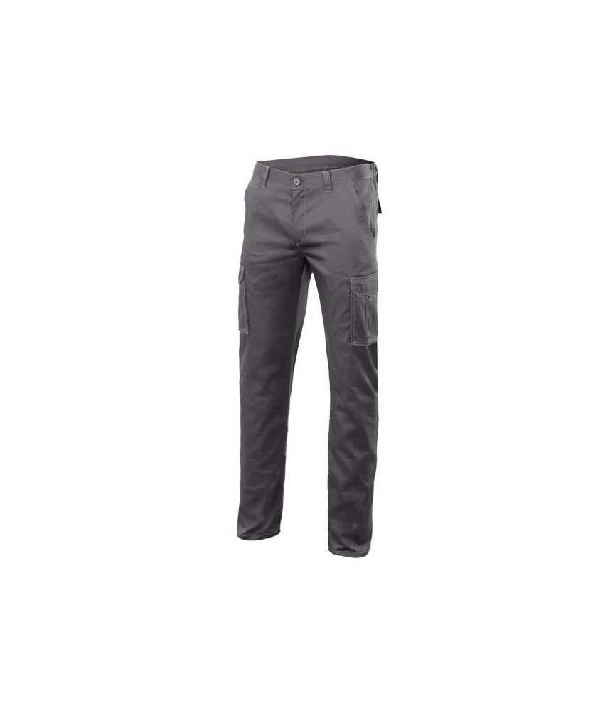 PANTALON MULTIBOLSILLO STRETCH GRIS T-54