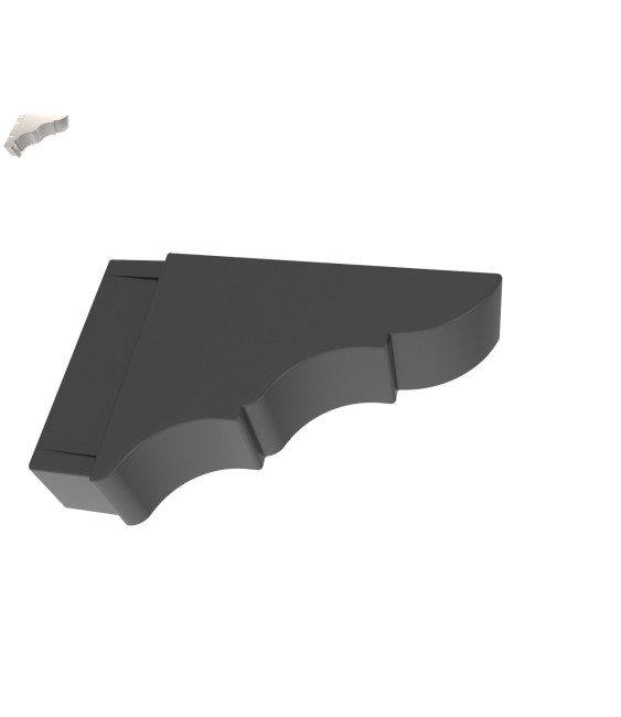 REMATE PERGOLA 100X40 NEGRO | Herrajes HE