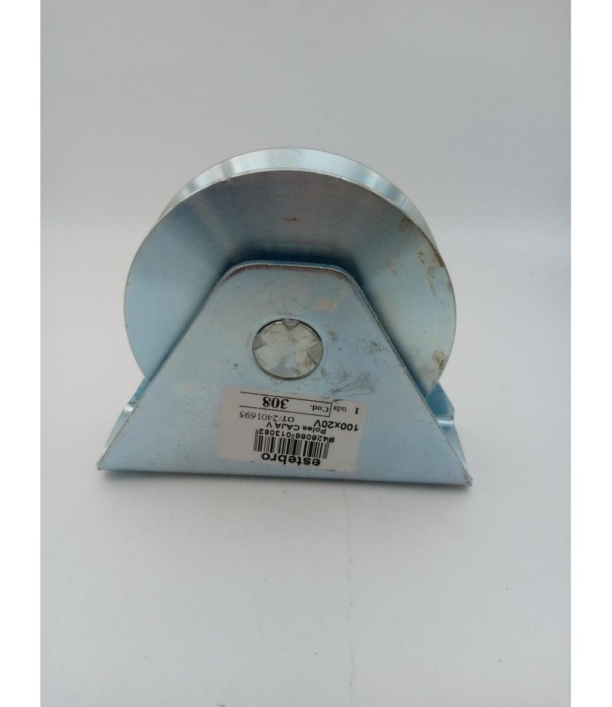 POLEA DE 100X20V C/CAJA P/ANGULO RF.308 | Herrajes HE