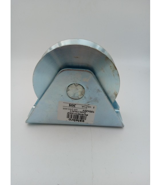 POLEA DE 100X20V C/CAJA P/ANGULO RF.308 | Herrajes HE