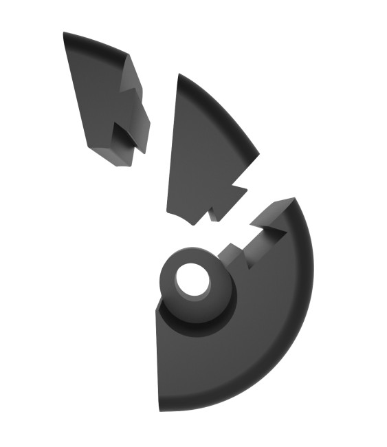 JUEGO COMPAS BASCULANTE 15-30-45Âº NEGRO REF-JBC-3 | Herrajes HE