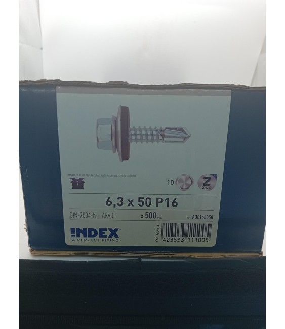 TORNILLO P/BROCA CAB. HEX. DIN 7504K 6.3 X 50 P-16 | Herrajes HE