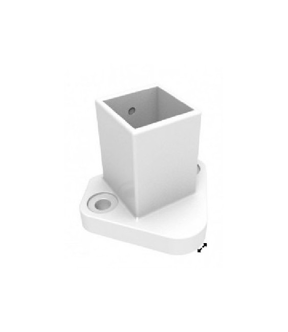 BASE ALUMINIO 40X40  INCLINADA BLANCO 9445PRI | Herrajes HE