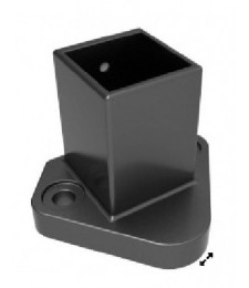 BASE ALUMINIO 40X40  INCLINADA NEGRO 9443PRI