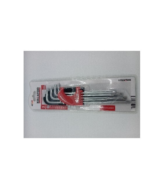 JUEGO LLAVE TORX LARGA KREATOR 9PZ. KRT408303