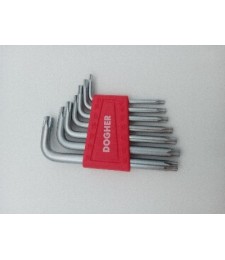 JUEGO LLAVES MACHO TORX-7 PZAS T10-T40