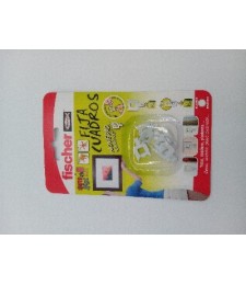 FIJACUADROS BLANCO BLISTER 8UDS